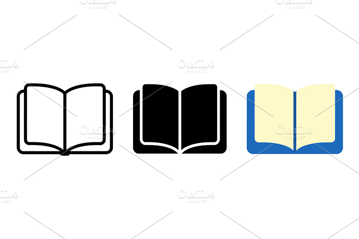 Open Book Icons, a Solid Icon by Artonix (Photo 2 of 2)