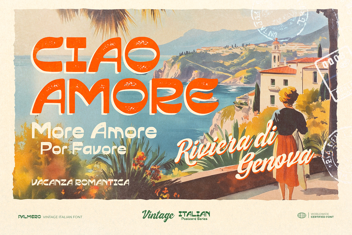 Palmero - Vintage Italian Font, a Sans Serif Font by ikiiko (Photo 4 of 7)