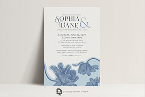 Canva Wedding Invitation Suite - 44, a Marketing Template by BloomToLife By Dona