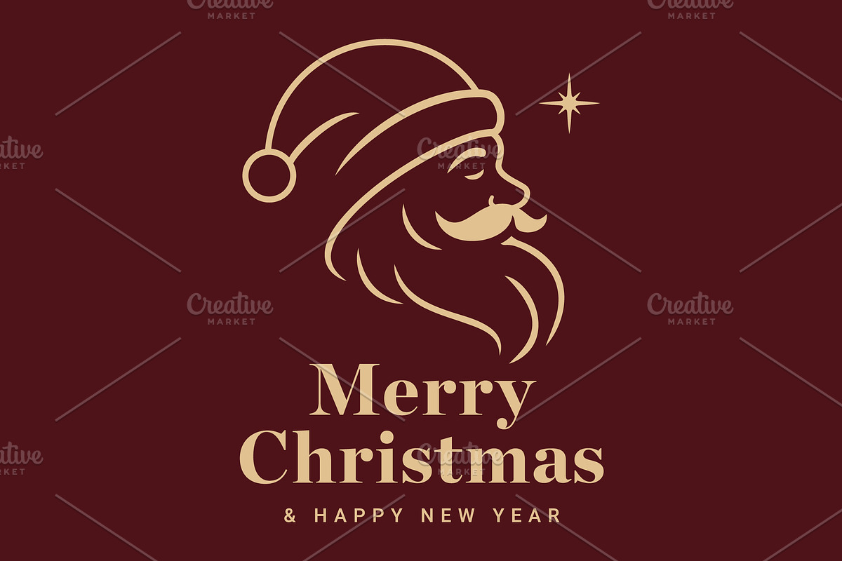 Merry Christmas Santa Greeting Card, an Illustration by PushLogo