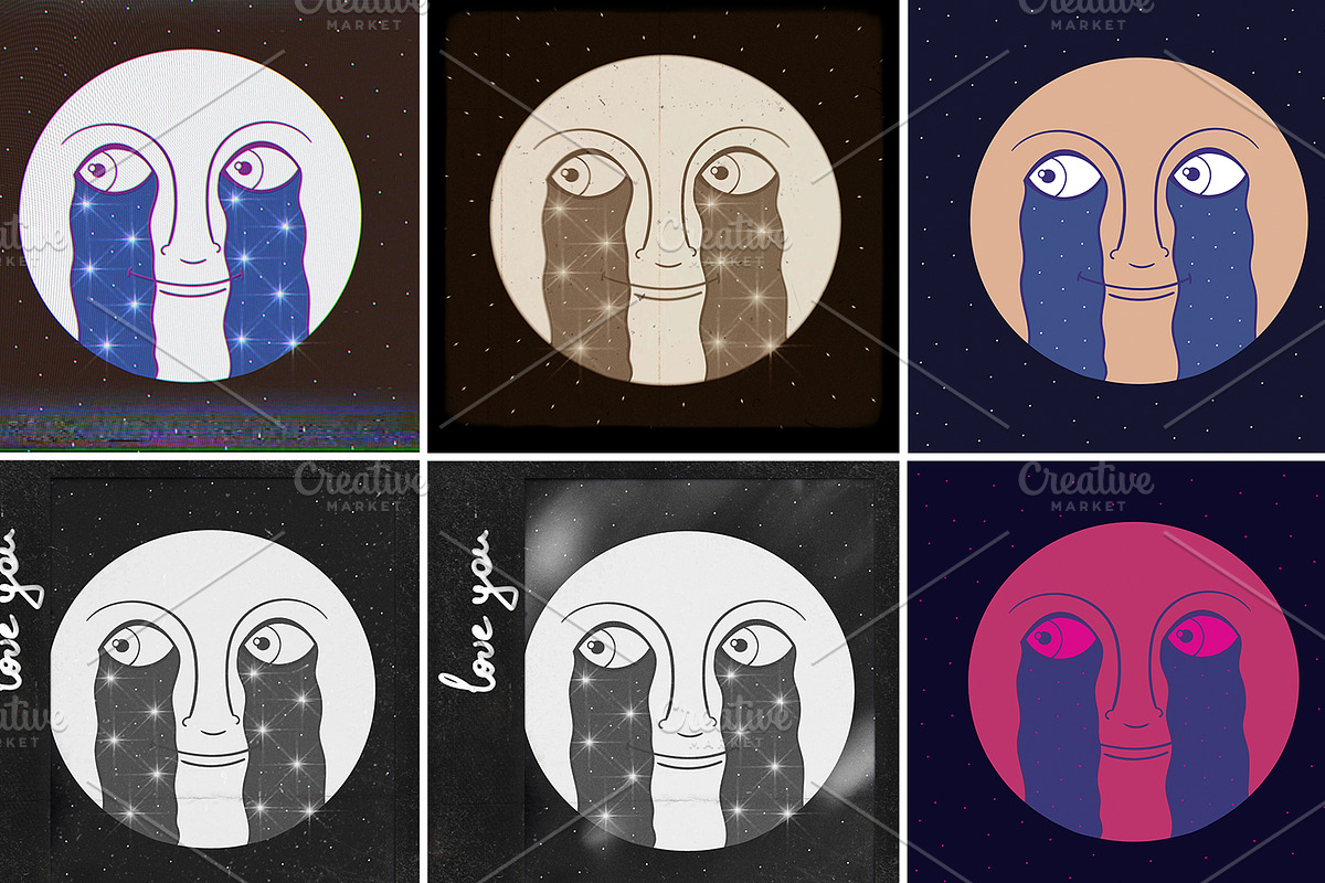 Cry Moon, a Decorative Illustration by Natalia Flurno (Photo 4 of 7)