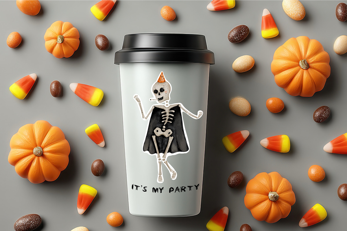 Halloween Party Clipart Set PNG, a Seasonal Illustration by ZabolotnaArt (Photo 4 of 6)