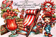 Whimsical Summer Clipart Bundle., an Illustration by SVGArt (Thumbnail 1 of 9)