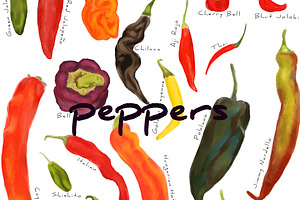 20 peppers - realistic