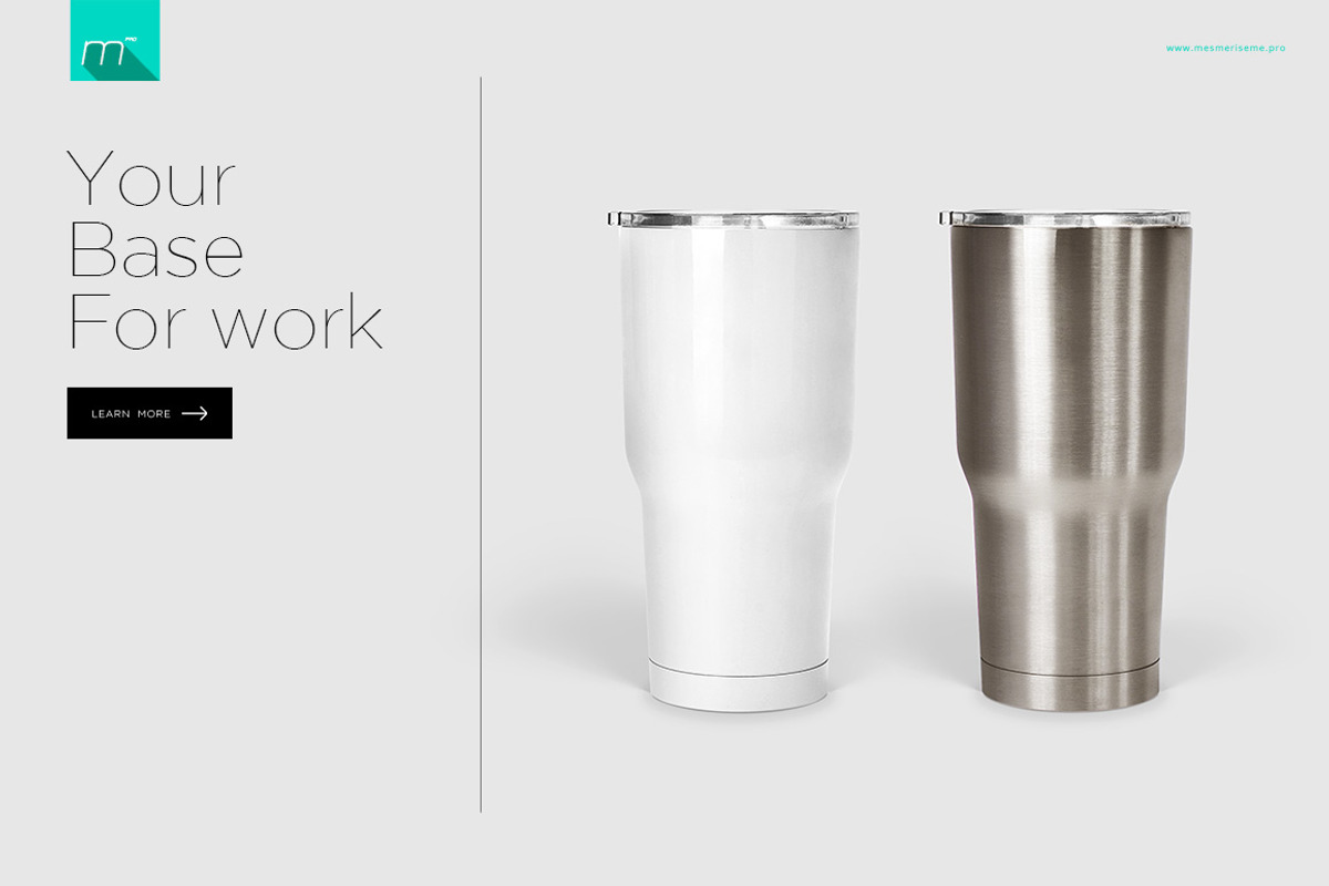 30 oz Stainless Tumbler Mock-up, a Cups & Container Mockup by Mocca Mockups Store (Photo 6 of 7)
