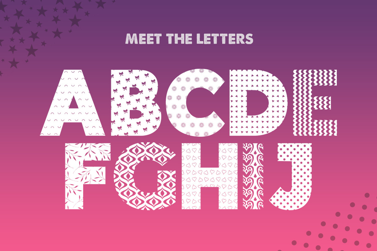 Pattern Silhouette Font preview 2