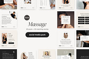 Canva Massage Therapist templates, a Social Media Template by LiliesandBerries (Thumbnail 3 of 21)