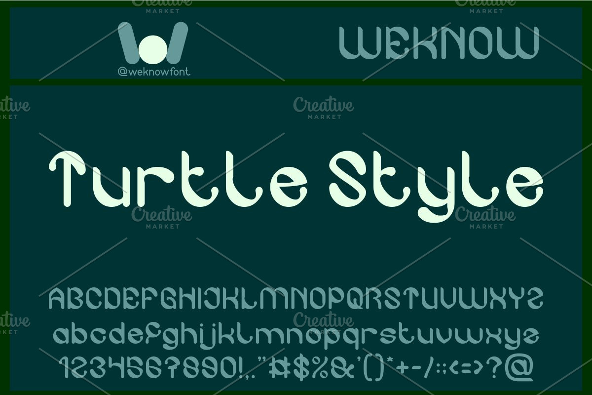 Turtle Style font, a Font by weknow (Photo 1 of 8)