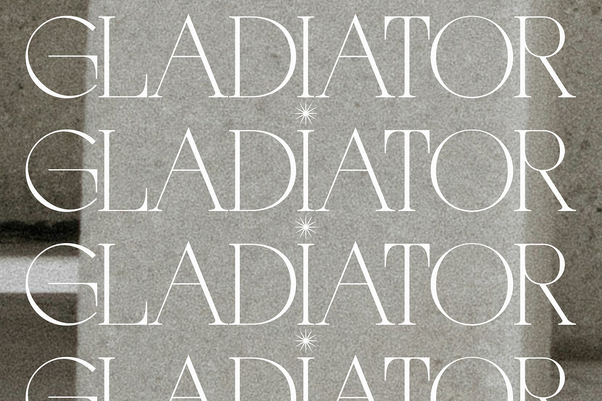 Gladiator - Chic Serif, a Serif Font by Mikhail Fukurou (Photo 9 of 11)
