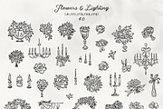 Hand Drawn Playful Wedding Clipart, a Decorative Illustration by La Petite Line Art (Thumbnail 8 of 15)