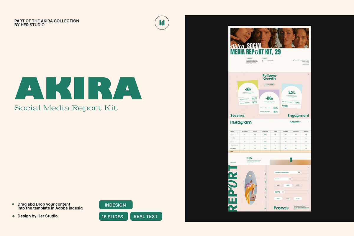Social Media Report Kit, a Presentation Template by S A N D Y (Photo 2 of 10)