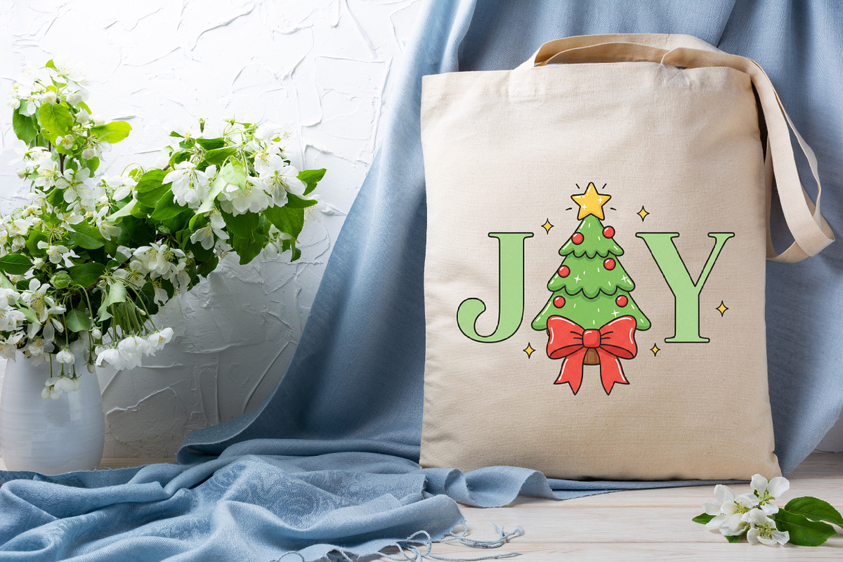 Christmas Tree Joy Embroidery Design, an Illustration by Designking (Photo 5 of 6)