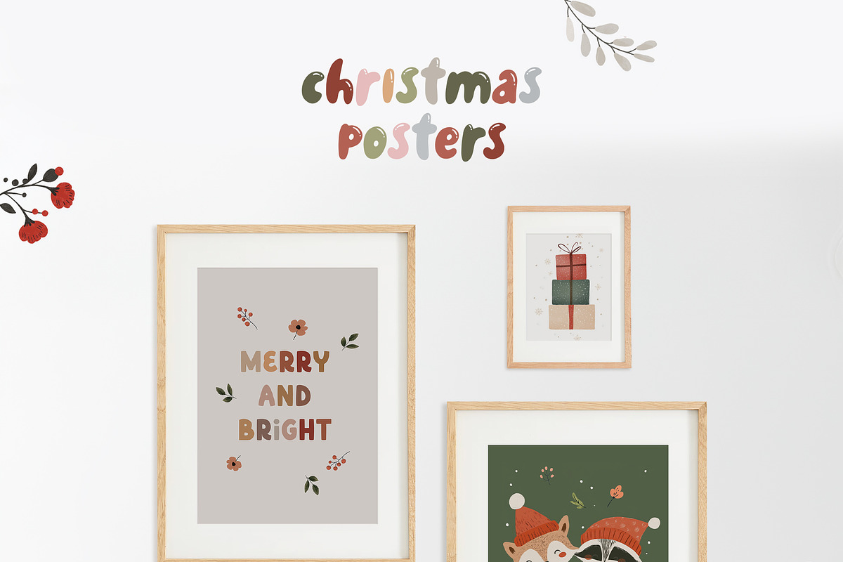 150 Christmas Kids Posters & Prints, a Background Graphic by Muse Artist (Photo 5 of 17)