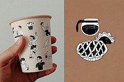 Café: Hand-Drawn People & Food, a Food Illustration by Schumacher Shop (Thumbnail 5 of 14)