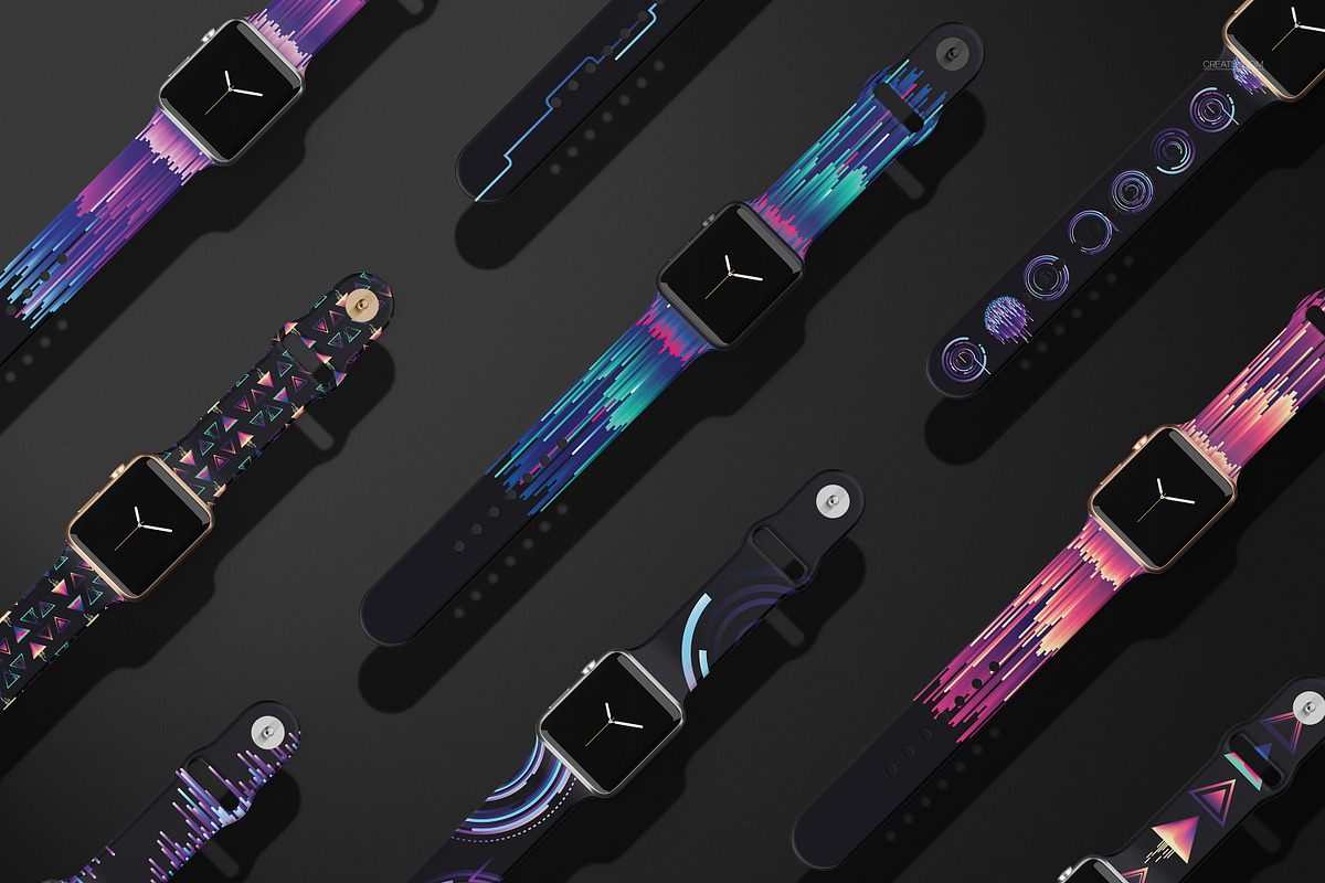 Apple Watch Band Mockup Set, a Wearable Device Mockup by creatsy2 (Photo 9 of 12)