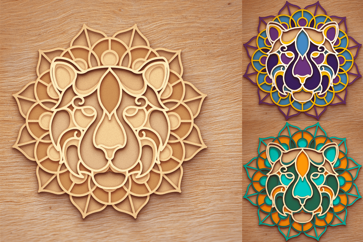 Tiger 3D Mandala - SVG cut file, an Object Graphic by Arshad Ali (Photo 3 of 8)