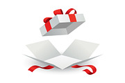 Open gift box with red ribbon, an Object Illustration by Things for designers (Thumbnail 1 of 3)