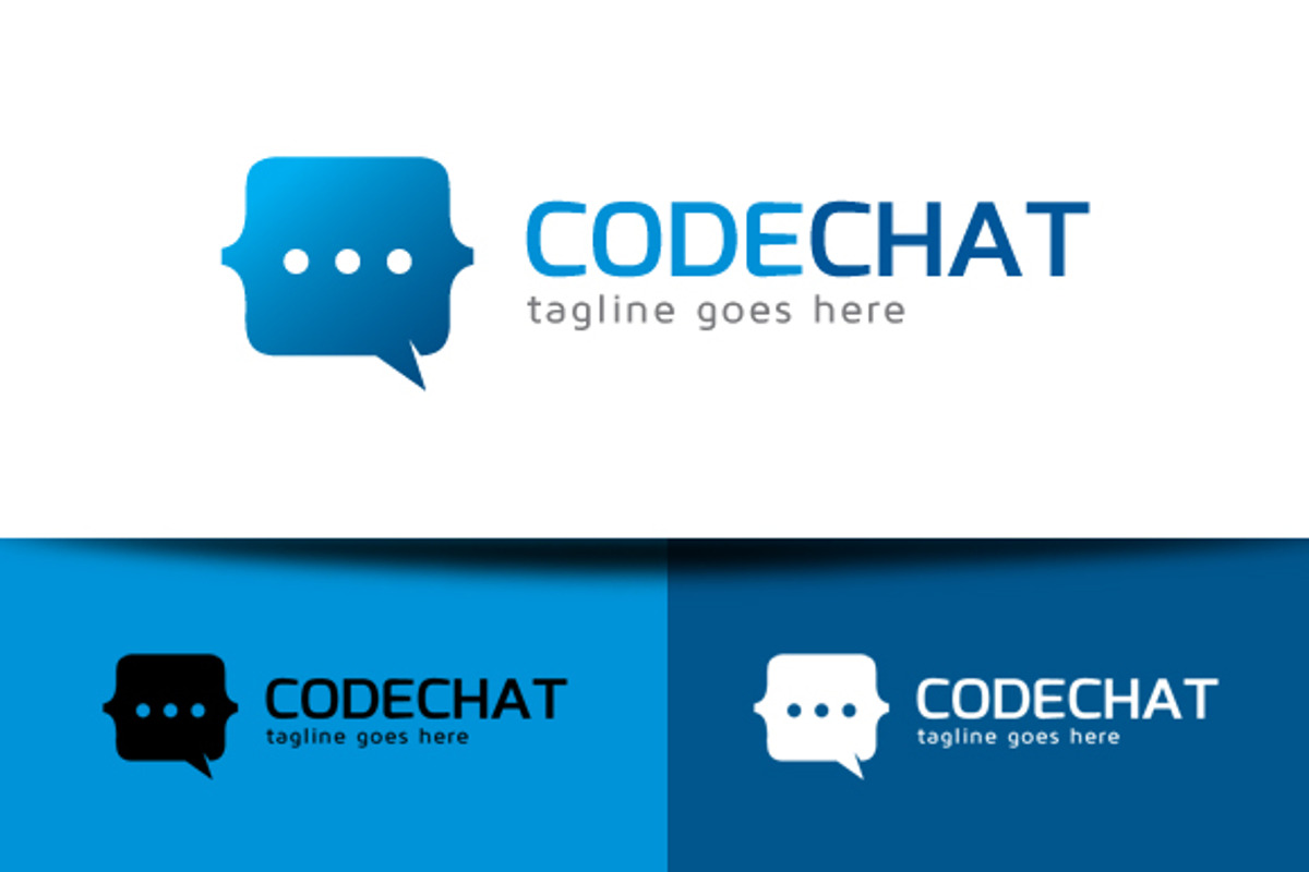 Code Chat Logo Template, a Branding & Logo Template by gunaonedesign