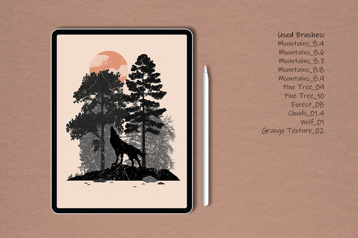 Photoshop Landscape Stamp Brushes, a Brush Add-On by MISTstudioDesign (Photo 3 of 12)