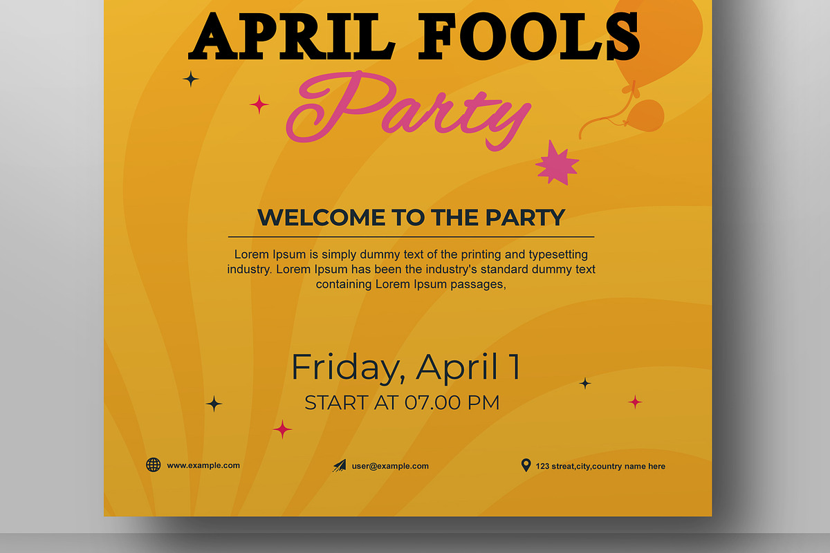 April Fools Flyer Template Design, a Flyer Template by MightyDesign (Photo 3 of 7)