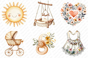 Neutral Boho Baby Shower Doodle png, an Illustration by Watercolor design (Thumbnail 5 of 12)