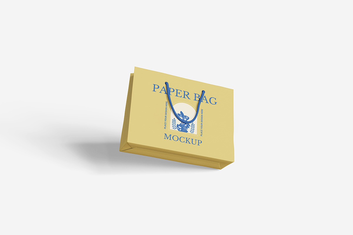 Paper Bag Mockup, a Merchandise Mockup by Indah (Photo 5 of 6)