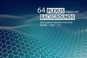 64 PLEXUS LANDSCAPE BACKGROUNDS, a Technology Illustration by AndisREA