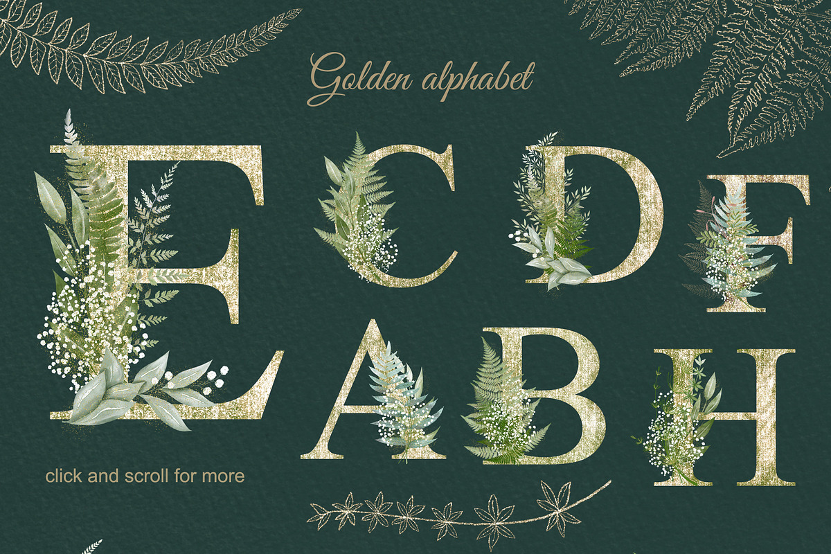 Gold and green, a Decorative Illustration by TatiArti (Photo 6 of 17)