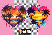 Watercolor Beach Heart Clipart Png, an Object Graphic by protabsorkar11 (Thumbnail 6 of 6)
