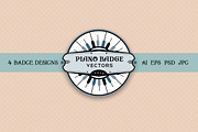 Vintage Piano Badges, an Object Graphic by audeemirza (Thumbnail 1 of 5)