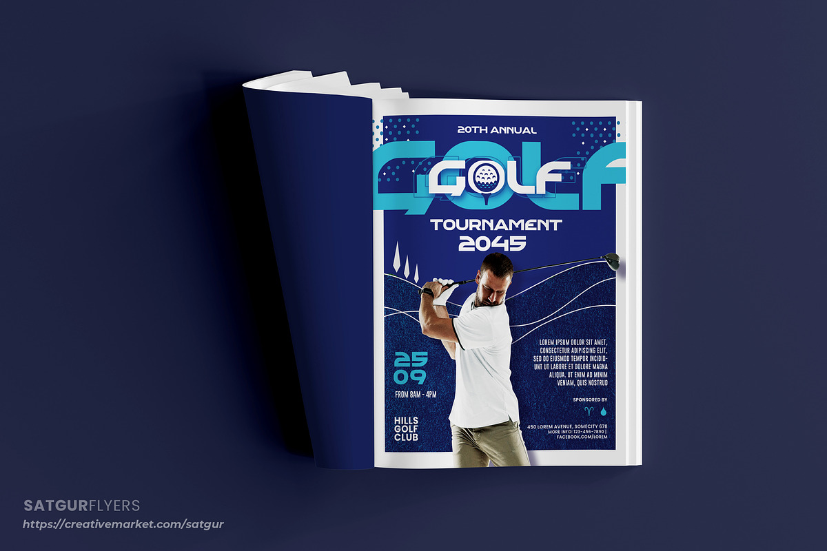 Golf Tournament Flyer Template - PSD, a Flyer Template by Satgur Graphic Design (Photo 9 of 9)