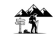 Hiking Adventure Silhouette Bundle, an Illustration by yasushie (Thumbnail 37 of 51)