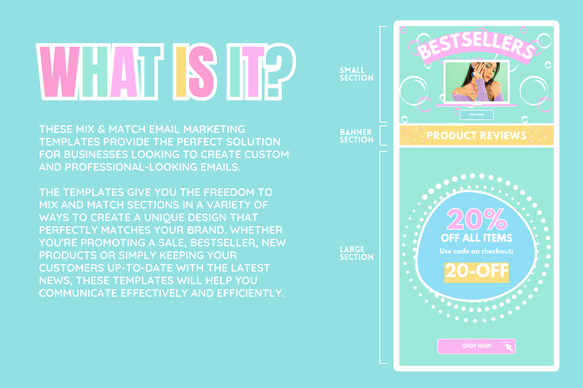 Rainbow Email Templates, an Email Template by SunshineStudioBoutique (Photo 2 of 9)