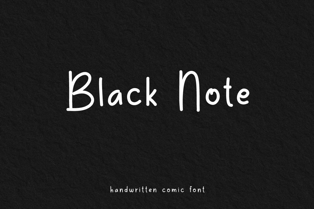 Black Note - Handwritten font, a Handwritten Font by Mightyfire (Photo 1 of 4)