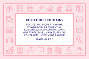 Real Estate Line Icons, an Outline Icon by Made by Made (Thumbnail 2 of 8)