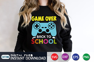 Game Over Back to School SVG
