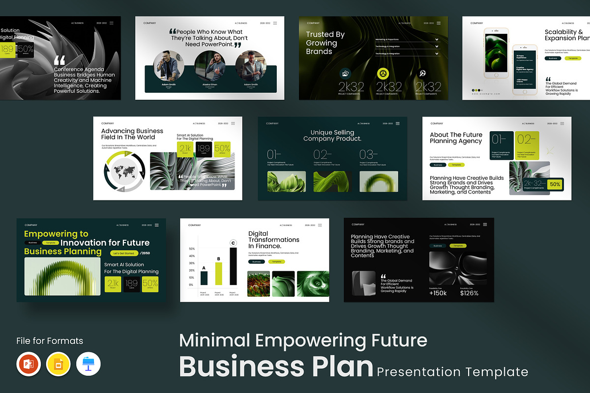 Minimal Empowering Business Plan, a Presentation Template by Slide-Agency (Photo 1 of 8)