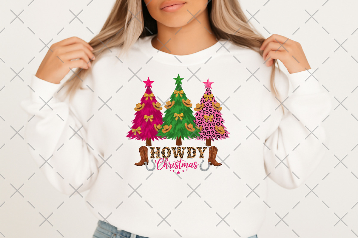 Howdy Christmas Png, Cowgirl Western, an Illustration by Craft Nest (Photo 2 of 6)
