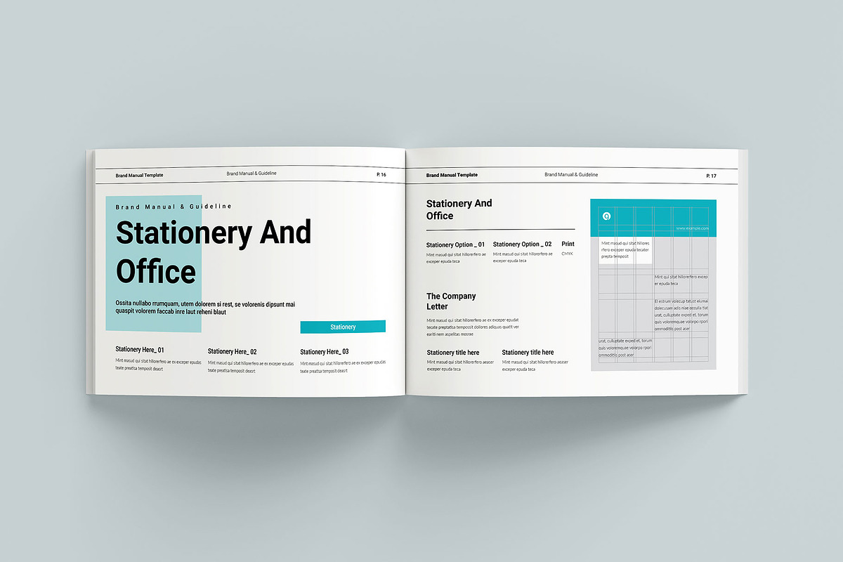 Brand Manual Landscape Template, a Brochure Template by GoldenGrid Studio (Photo 9 of 15)