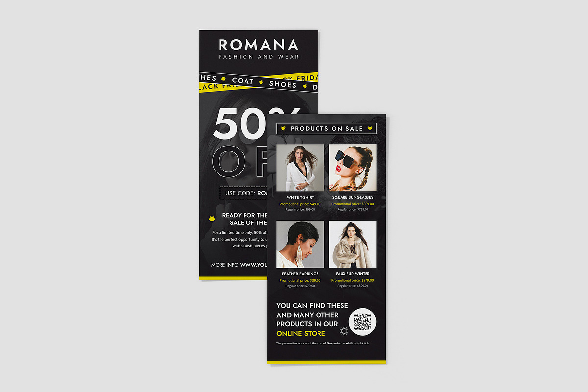 Fashion Black Friday Flyer DL Canva, a Flyer Template by artbart (Photo 3 of 7)