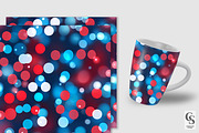 Red and Blue Bokeh Seamless Patterns, a Pattern Graphic by Creative Store (Thumbnail 2 of 5)