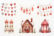 Scandinavian Christmas Clipart, a Seasonal Illustration by Maysa Art (Thumbnail 4 of 7)