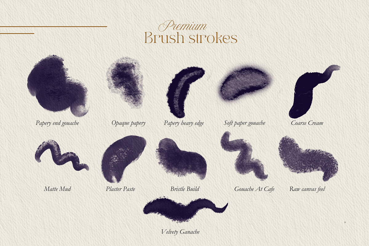 Premium Gouache Brushes Procreate, a Brush Add-On by ArtstudioByKhushbu (Photo 4 of 16)