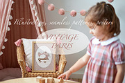 Vintage Paris-Baby collection, a Decorative Illustration by Linerisyart (Thumbnail 2 of 18)