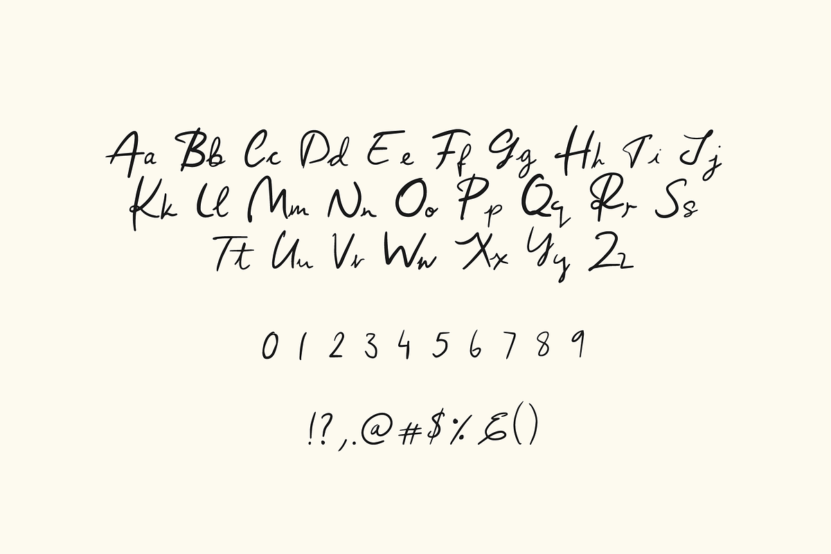 Midnight Garden Handwritten Font, a Font by mpllano14 (Photo 6 of 7)