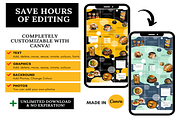 Food Instagram Puzzle Grid Template, a Social Media Template by LushBury (Thumbnail 4 of 5)