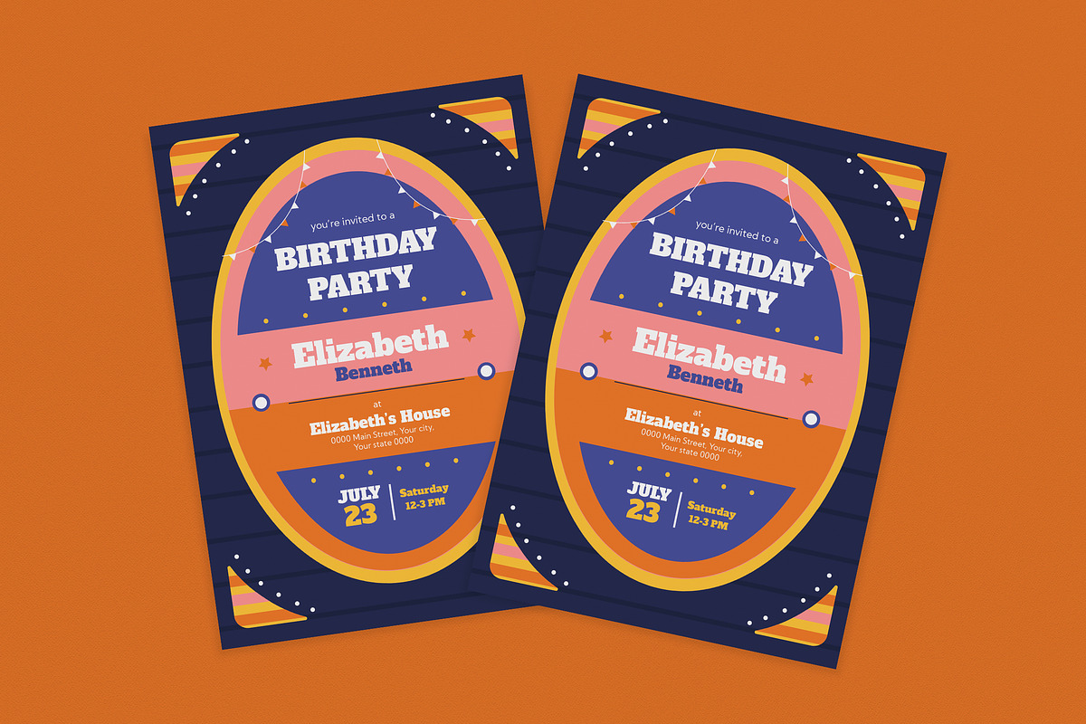 Birthday Invitation, an Invitation Template by graphicook (Photo 2 of 2)