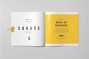 Angled Open Square Brochure Mockup, an Advertising Mockup by DesignRushMarket (Thumbnail 2 of 2)