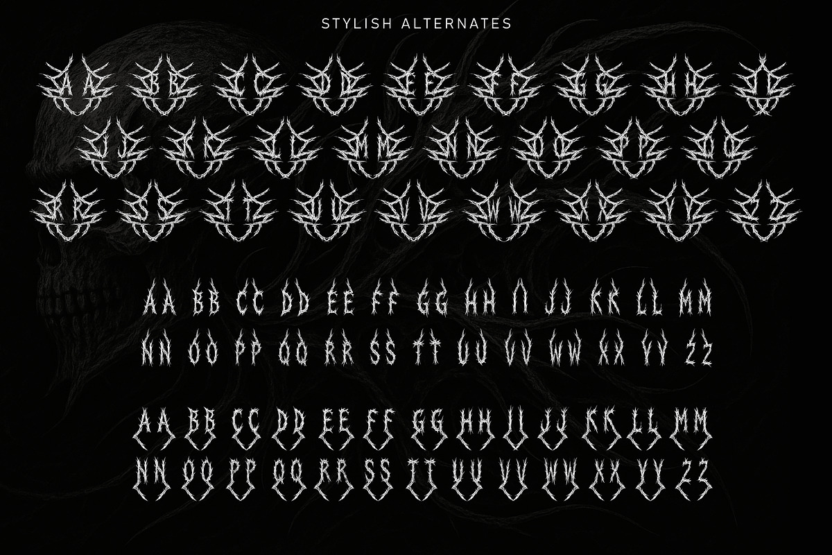 Darkon - Death Metal Font, a Blackletter Font by Sealoung (Photo 7 of 8)
