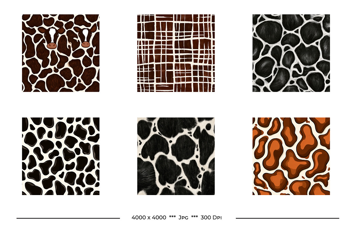 Cowhide Animal Print Art Patterns, a Pattern Graphic by karenfoleyphoto (Photo 5 of 9)